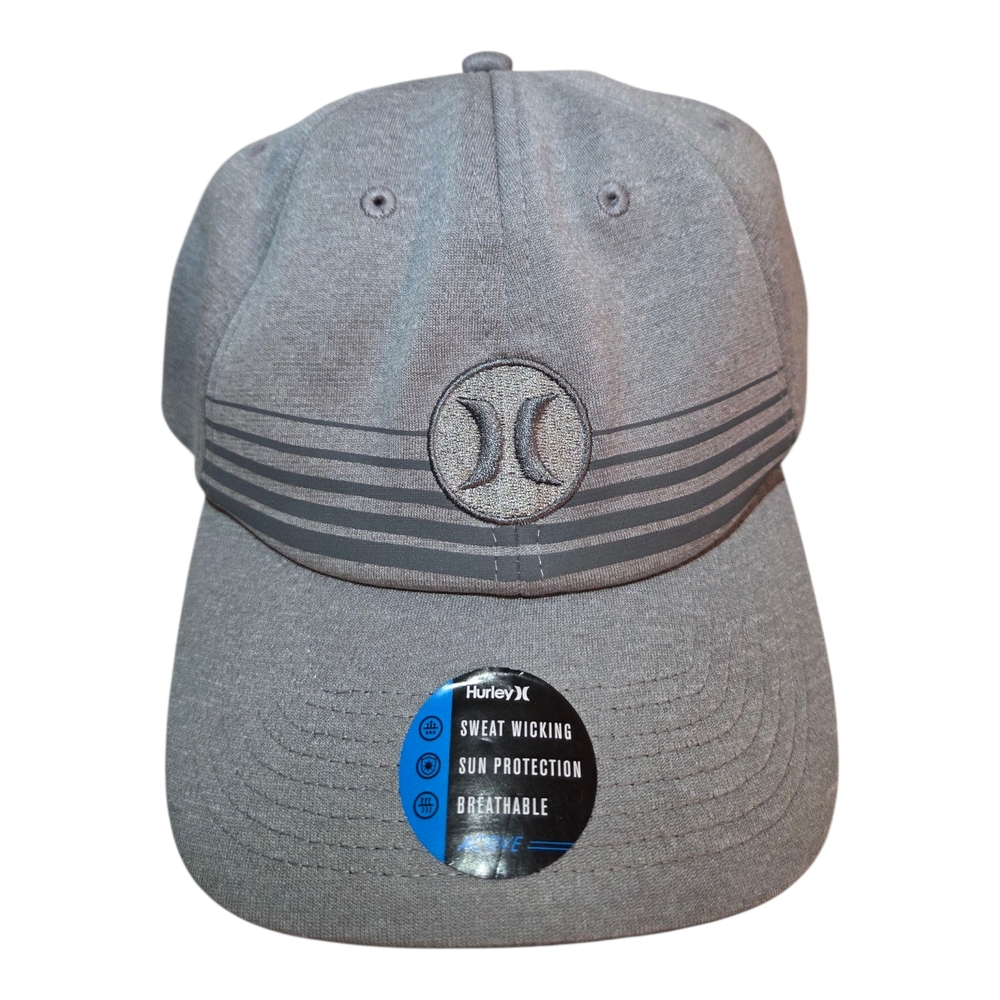 Hurley Horizon Hat OSFM Snapback Breathable Sweat Wicking Gray NWT